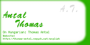 antal thomas business card